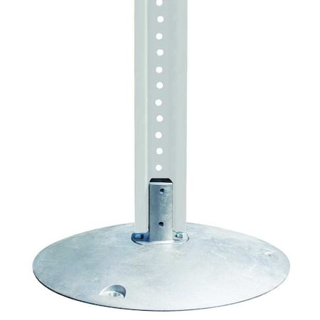 Silver Aluminum Bolt-Down Sign Base; ft. Aluminum MPN:037-00001