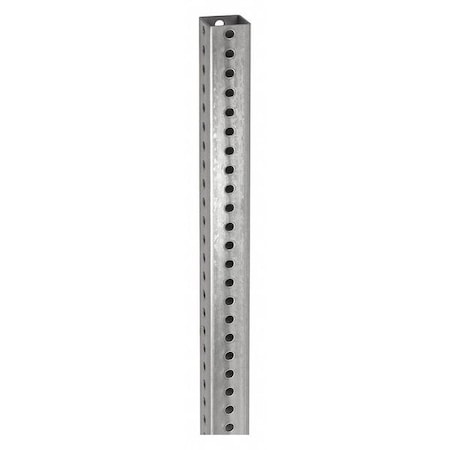 Anchor for Square Post, Square, Galvanized steel Silver, Galvanized, 48 in L, 2-1/4