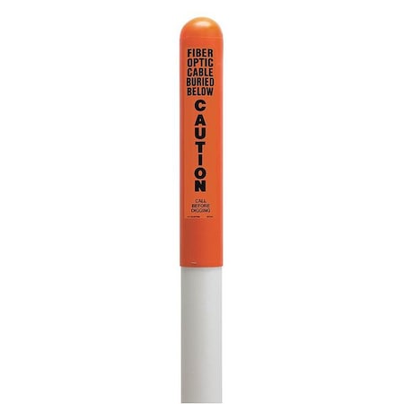 Utility Dome Marker, Round, Thermoplastic Polymer Orange/White, 66