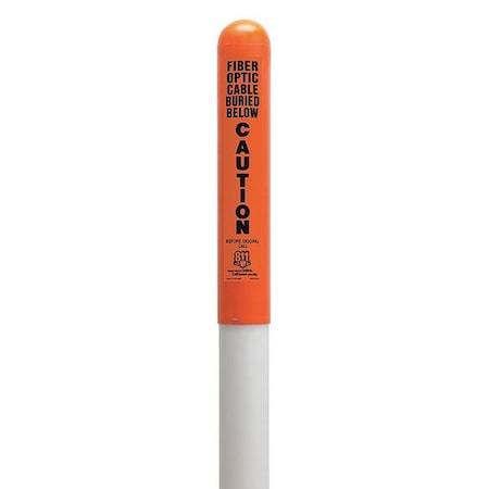 Utility Dome Marker, Round, Thermoplastic Polymer Orange/White, 66