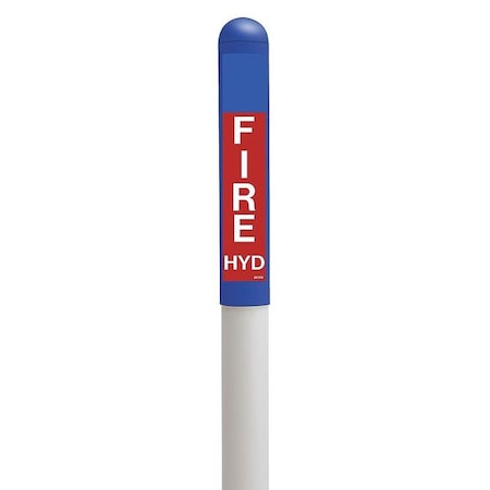 Utility Dome Marker, Round, Thermoplastic Polymer Blue/White, 72
