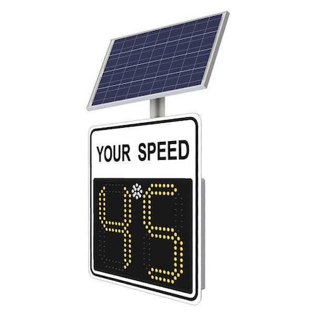 LEDRadarSpeedDisplaySign, White, Solar MPN:126026