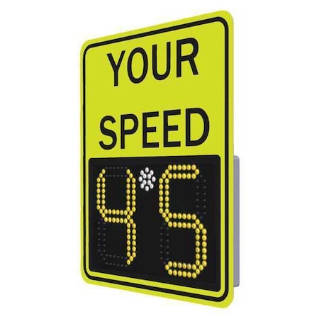 LEDRadarSpeedDisplaySign, Yellow-Green MPN:128072