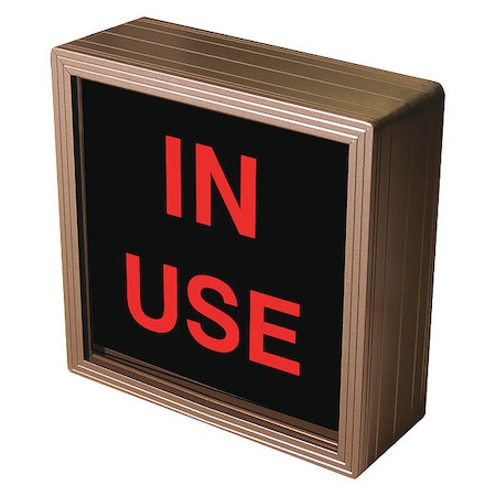 Custom Backlit Sign, In Use, Red/Black, 7 in W, 7 in H MPN:140060