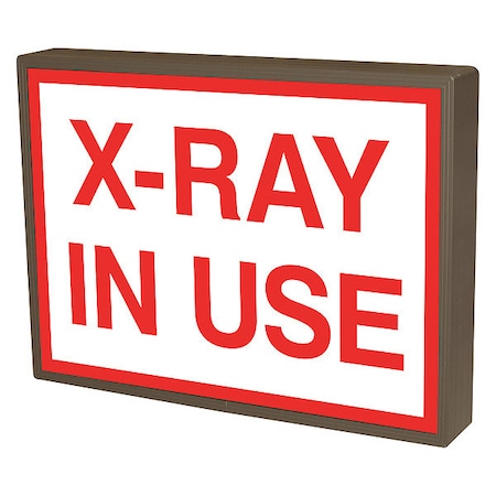 Custom Backlit Sign, X-Ray In Use, Red/White, 11 in W, 8 in H MPN:140063