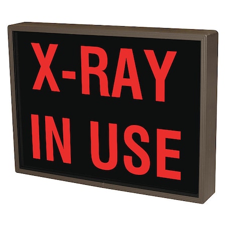 Custom Backlit Sign, X-Ray In Use, Red/Black, 11 in W, 8 in H MPN:140064