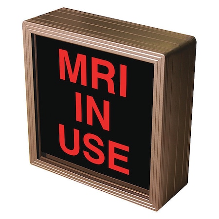 Custom Backlit Sign, MRI In Use, Red/Black, 7 in W, 7 in H MPN:140068