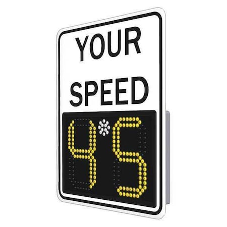 Radar Speed Display Sign, Amber LED Color MPN:1485-00065
