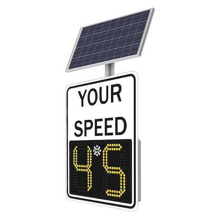 Radar Feedback Sign, Safe Pace 100, Solar, White Face MPN:1485-00071