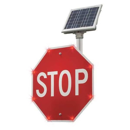 Blinkersign, R1-1, 48in, Stop, DG3, Red, Solar MPN:2180-00207