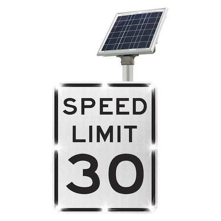 Blinkersign, R2-1, 24inx30in, Speed Limit 30, DG3 White, Solar MPN:2180-00285-30