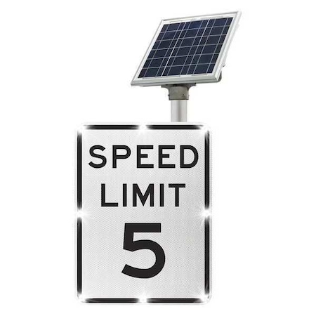 Blinkersign, R2-1, 18inx24in, Speed Limit 5, DG3 White, Solar MPN:2180-C00103-5