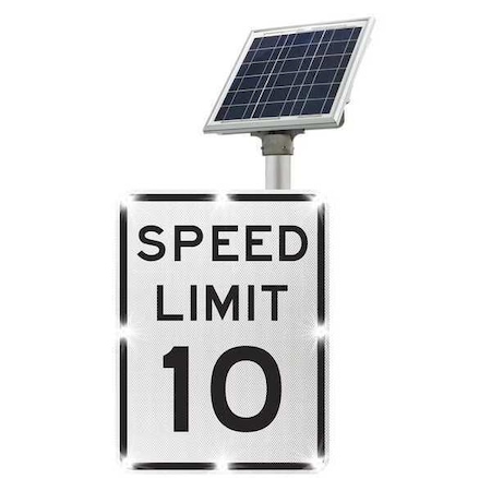 Blinkersign, R2-1, 18inx24in, Speed Limit 10, DG3 White, Solar MPN:2180-C00344