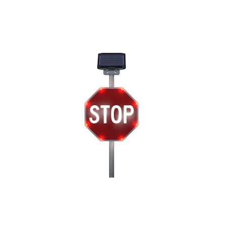 LED Stop Sign, Red, Solar MPN:600624
