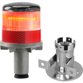 3337-00001 Solar Powered LED Strobe Lights Red Bulb 3337-00001