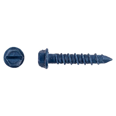 Screw Anchor, 1/4 in Dia., Hex, 1 1/4 in L, Steel Climaseal, 4000 PK MPN:3152400