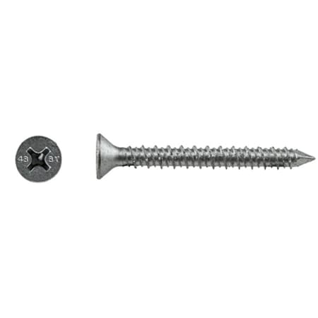 Screw Anchor, 1/4 in Dia., Flat, 3 1/4 in L, Stainless Steel Climaseal, 100 PK MPN:3377907