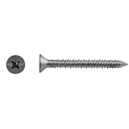 Screw Anchor, 3/16 in Dia., Flat, 2 1/4 in L, Stainless Steel Climaseal, 100 PK MPN:3419907