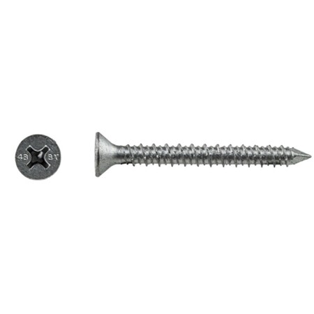 Screw Anchor, 3/16 in Dia., Flat, 2 3/4 in L, Stainless Steel Climaseal, 100 PK MPN:3420907