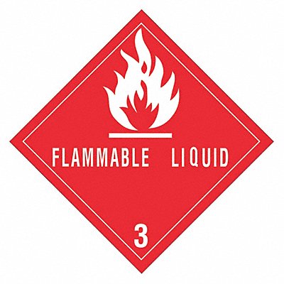 Label Flammable Liquids 3 4x4 MPN:DL5120