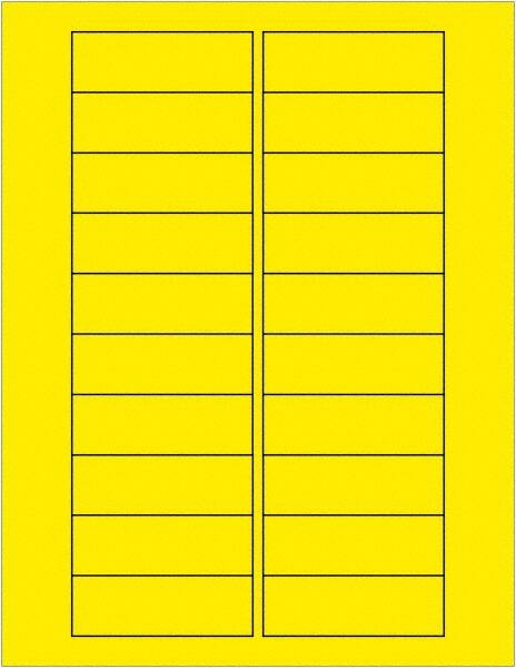 Label Maker Label: Fluorescent Yellow, Paper, 3
