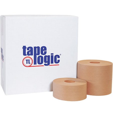 Tape Logic No 7000 Reinforced Water Activated Tape, 70mm x 375', Kraft, PK8 MPN:T9067000