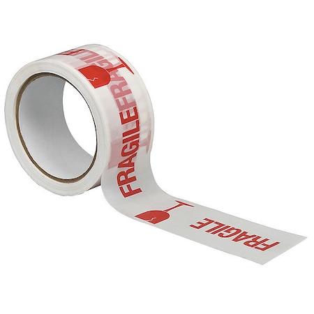 Carton Sealing Tape, Red/White, 2In x 55Yd MPN:15C748