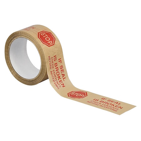 Carton Sealing Tape, Tan/Red, 2In x 55Yd MPN:15C750