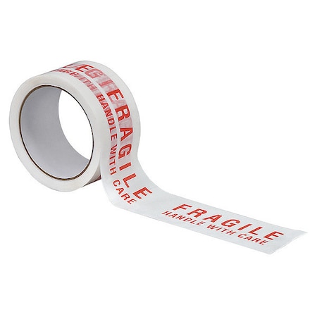 Carton Sealing Tape, Red/White, 2In x 55Yd MPN:15C753