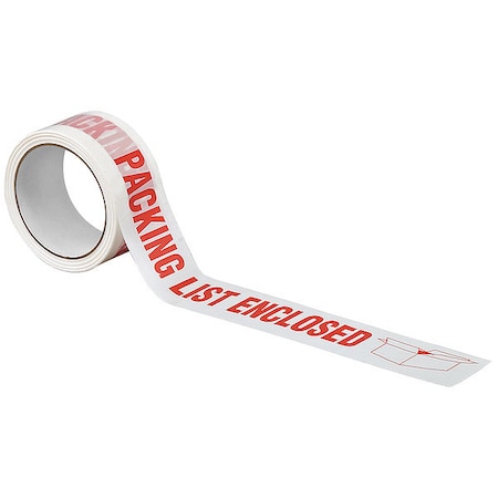 Carton Sealing Tape, Red/White, 2In x 55Yd MPN:15C754