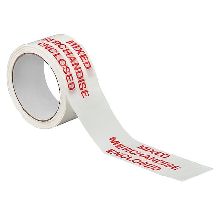 Carton Sealing Tape, Red/White, 2In x 55Yd MPN:15C756