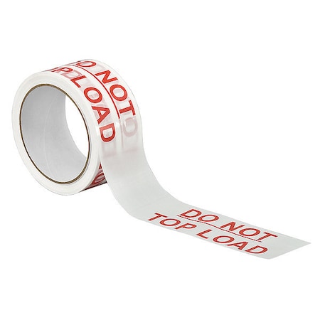 Carton Sealing Tape, Red/White, 2In x 55Yd MPN:15C758
