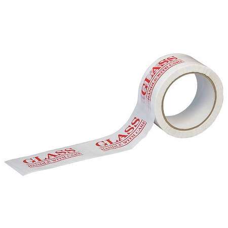 Carton Sealing Tape, Red/White, 2In x 55Yd MPN:15C759