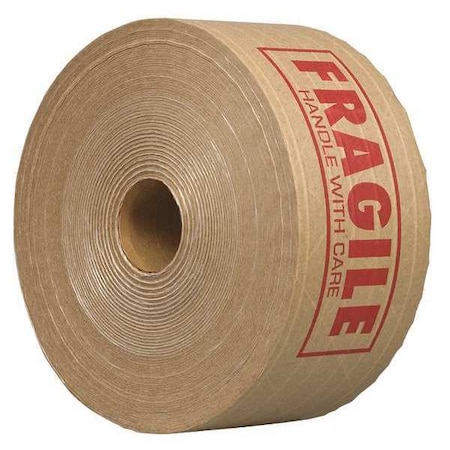 Carton Tape, Paper, Brown/Red, 3Inx450Ft MPN:15C805