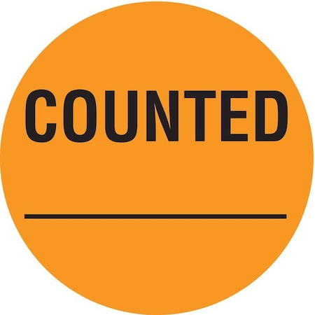 Inventory Control Label Orange, Counted, Pk1000 MPN:16U828