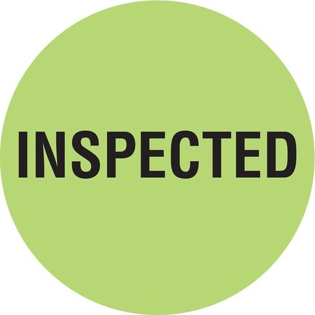 Circle Inventory Control Label, Inspected, Green, Pk1000 MPN:16U829