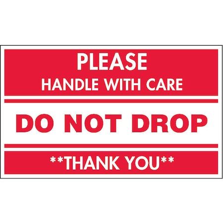 InstructionalHandlingLabel, White, PK500 MPN:16U872