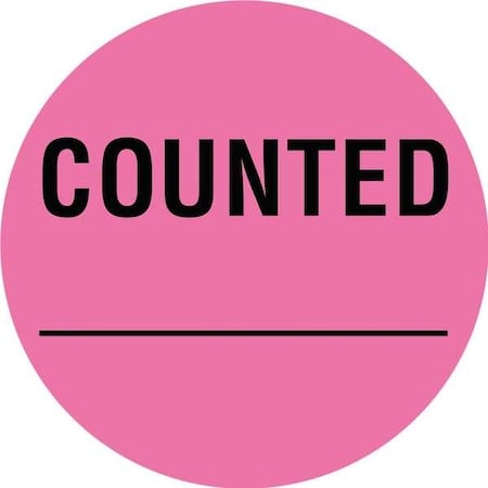 Inventory Control Label Pink, Counted, Pk1000 MPN:16U932