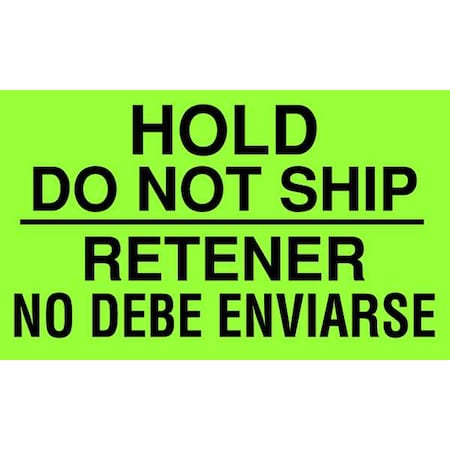 Shipping Labels, Black/Green, 5 In. W, PK50 MPN:16V055