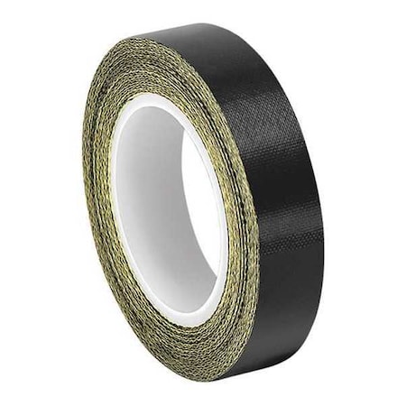 PTFE Fabric Tape, Black, 1/2