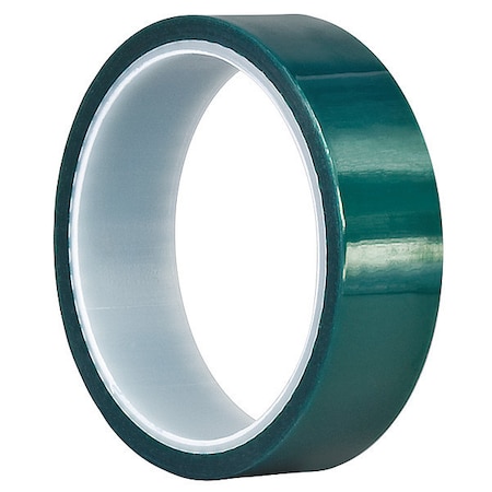 Film Tape, 1 in W x 18 yd L, 3.3 mil Thick, Green, Silicone Adhesive MPN:15C563