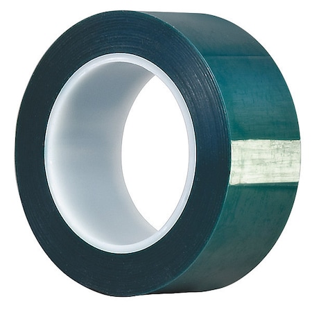 Film Tape, 4 in W x 72 yd L, 3.3 mil Thick, Green, Silicone Adhesive MPN:15C573