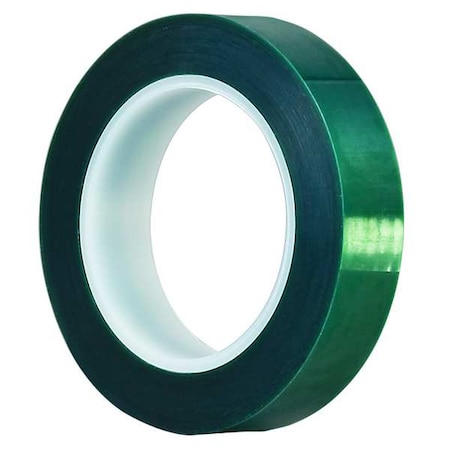 Film Tape, 1/4 in W x 72 yd L, 2 mil Thick, Green, Silicone Adhesive MPN:M Series