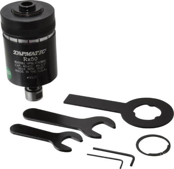 Model RX50, No. 6 Min Tap Capacity, 1/2 Inch Max Mild Steel Tap Capacity, JT33 Mount Tapping Head MPN:015033