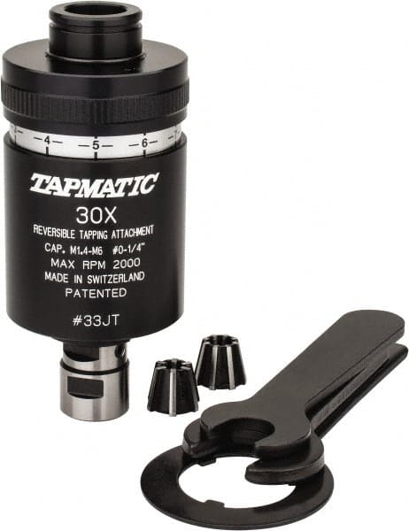 Model 30X, No. 0 Min Tap Capacity, 1/4 Inch Max Mild Steel Tap Capacity, JT33 Mount Tapping Head MPN:TMT10333H