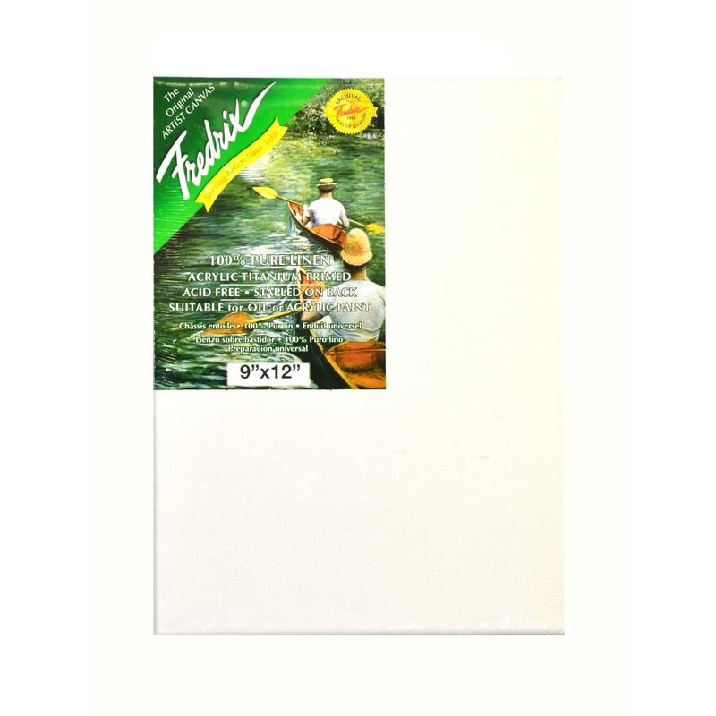 Fredrix Pro Belgian Pre-Stretched Linen Canvas, 9in x 12in x 7/8in MPN:49301