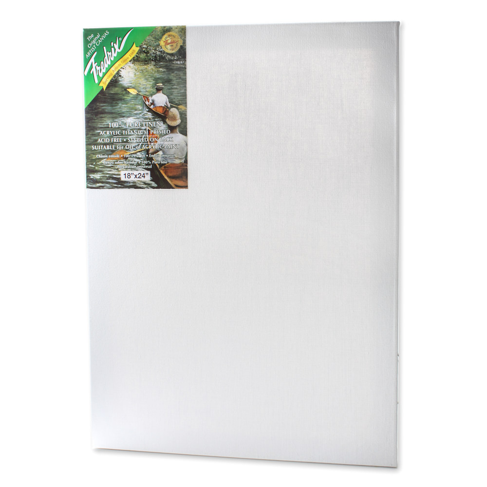 Fredrix Pro Belgian Pre-Stretched Linen Canvas, 18in x 24in x 7/8in MPN:49307