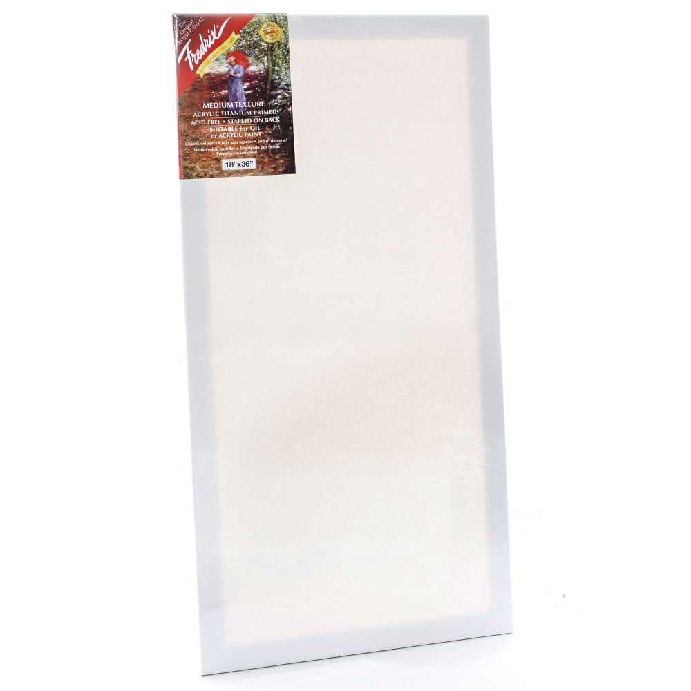 Fredrix Red Label Stretched Cotton Canvas, 18in x 36in x 11/16in MPN:5024
