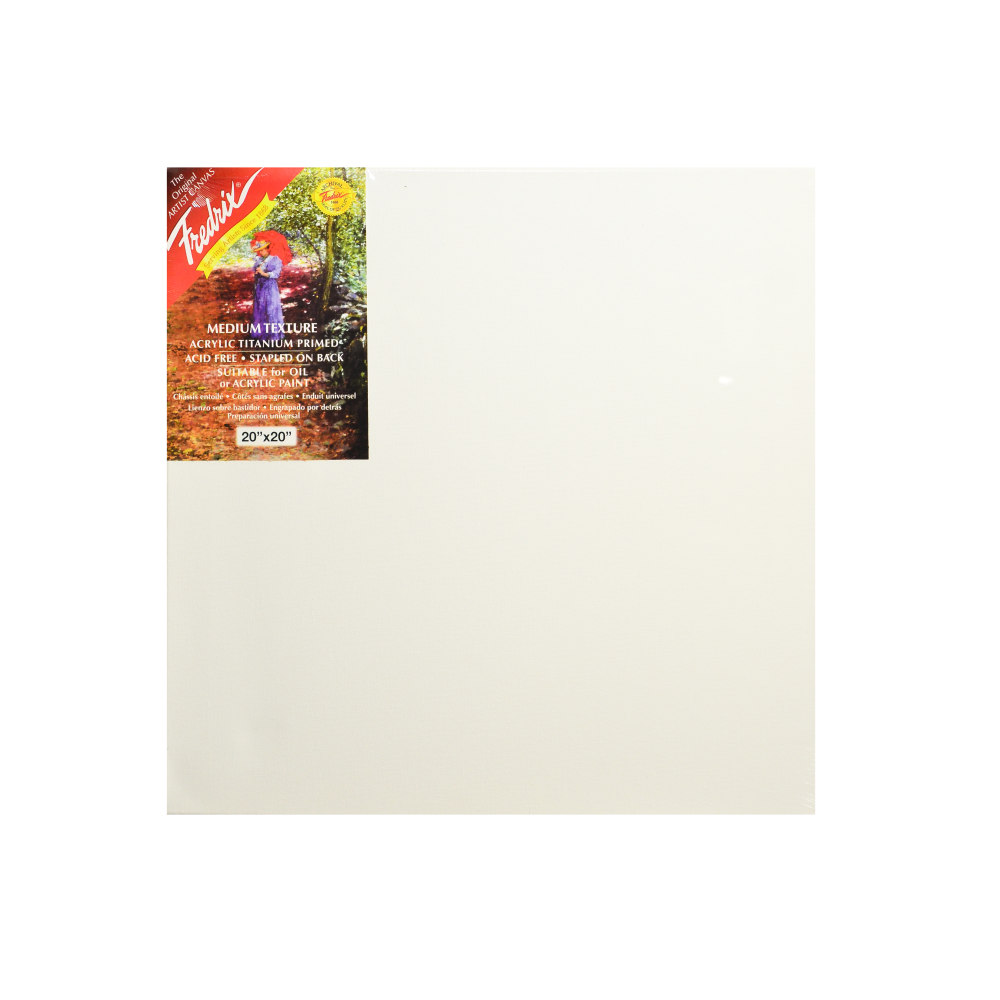 Fredrix Red Label Stretched Cotton Canvas, 20in x 20in x 11/16in MPN:5056