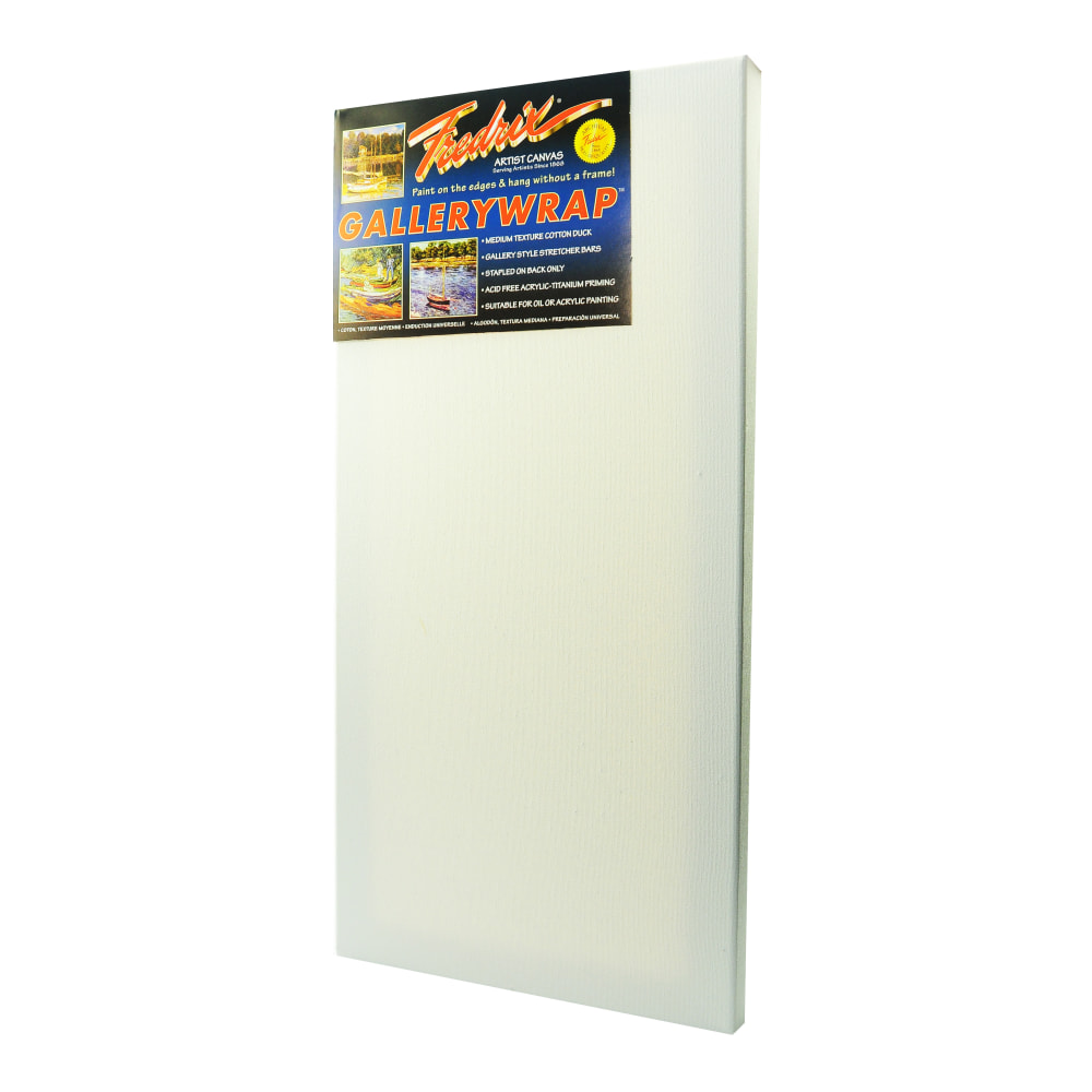 Fredrix Gallerywrap Stretched Canvas, 12in x 24in x 1in MPN:5100